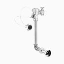 Sloan Royal 940-1.6 Concealed Manual Flushometer, 1.6 gpf, Rear Spud, Unfinished (Rough Brass), 2"-10-3/4" LDIM, Metal Button Fixture Wall Actuator