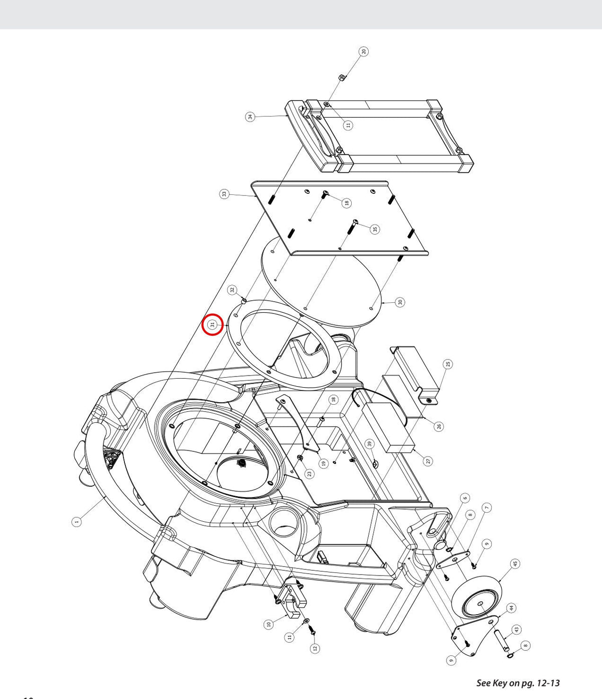 Spartan Tool 64050010 parts diagram, item 31 circled (Assembly, Base Traveler)