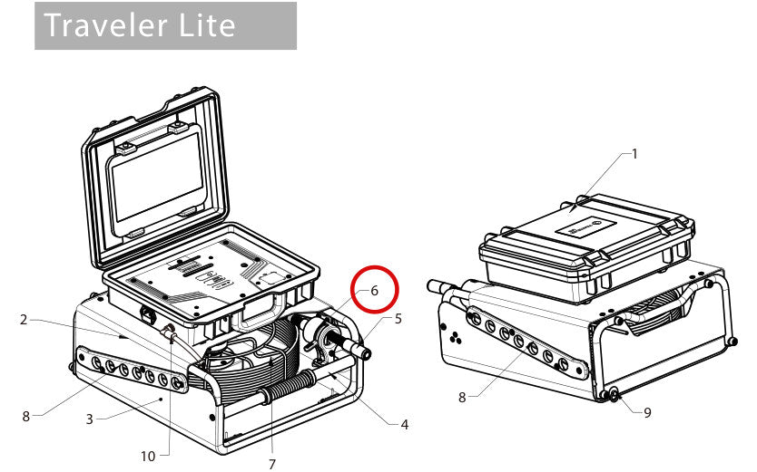 Spartan Tool 64070007 parts diagram, item 6 circled (Traveler Lite Parts & Accessories)