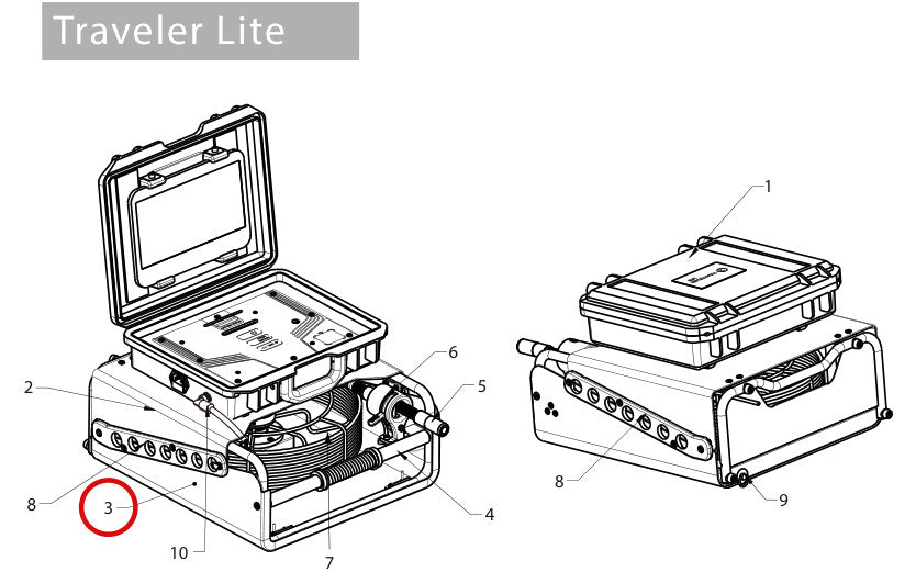 Spartan Tool 64070025 parts diagram, item 3 circled (Traveler Lite Parts & Accessories)