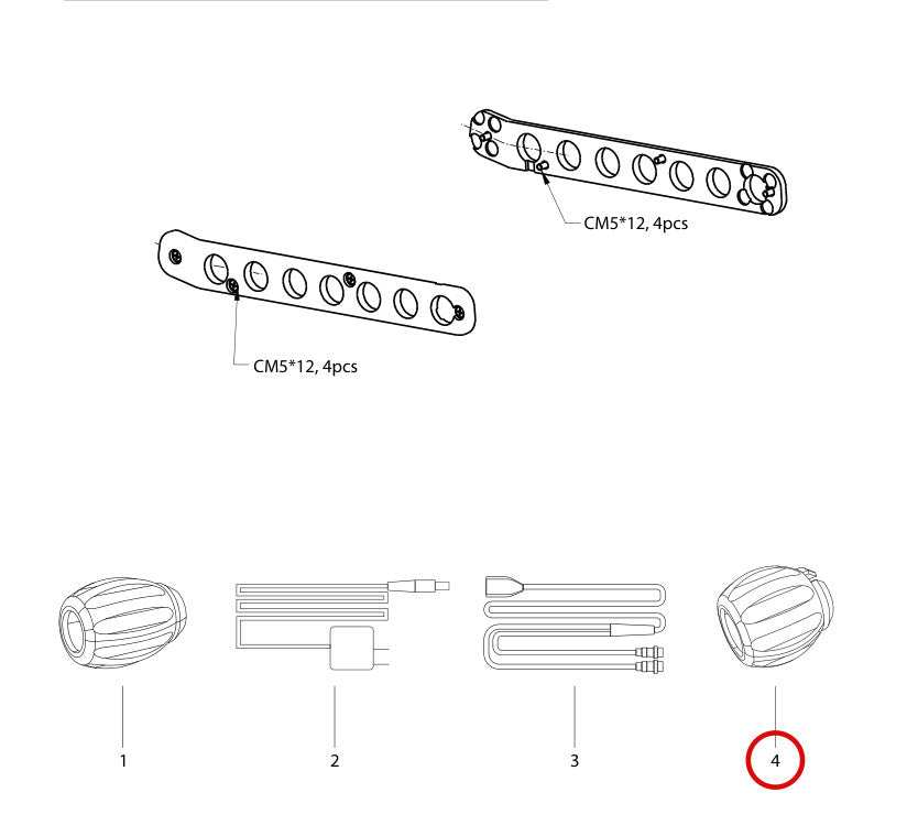 Spartan Tool 64070036 parts diagram, item 4 circled (Cover bars TL(64070023))