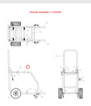 Spartan Tool 72700150 parts diagram, item 1 circled (Frame Assembly)