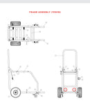 Spartan Tool 72700800 parts diagram, item 21 circled (Frame Assembly)