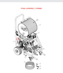 Spartan Tool 72708400 parts diagram, item 31 circled (Model 727 Final Assembly)