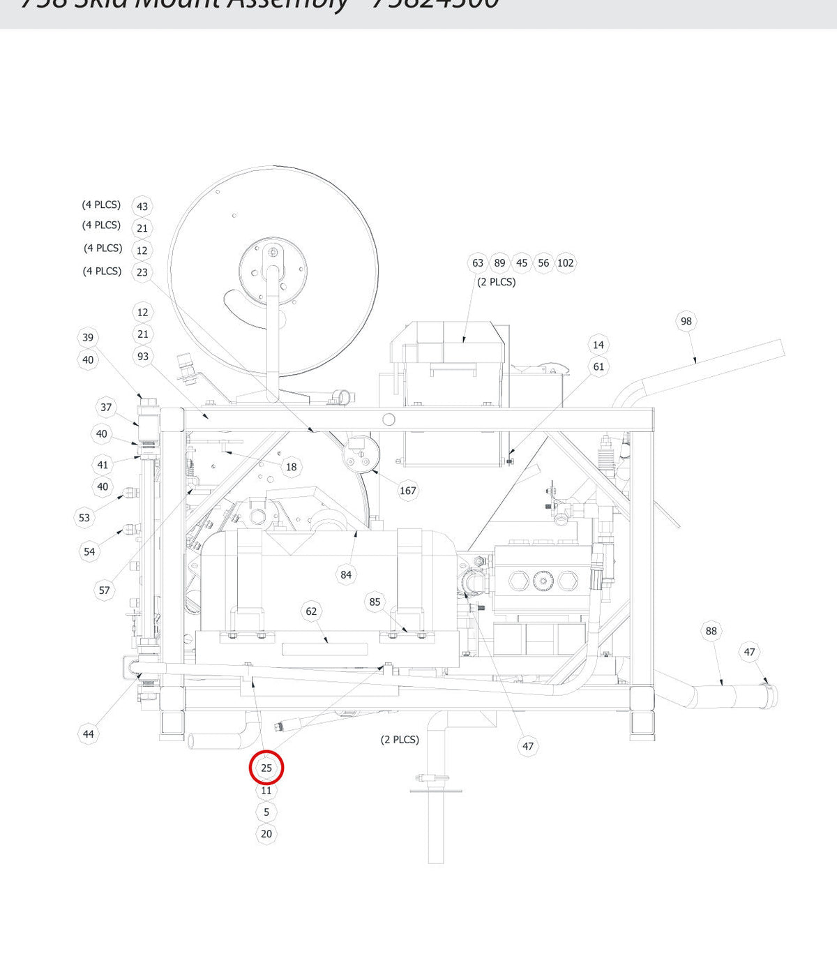 Spartan Tool 72715100 parts diagram, item 37 circled (Elite Soldier Hydro-Jet - 7584E000)