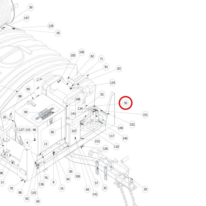 Spartan Tool 73824600 parts diagram, item 46 circled (758 Final Assembly - 75800000)