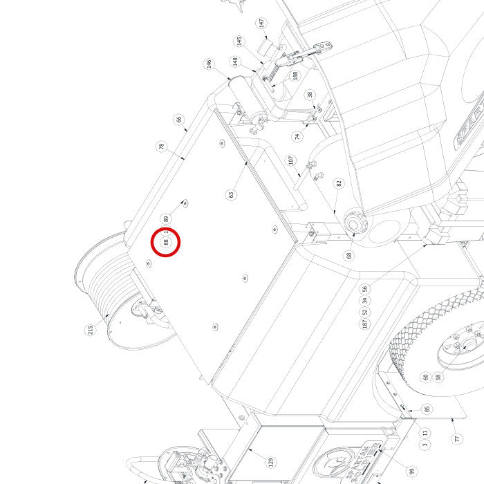 Spartan Tool 75852030 parts diagram, item 91 circled (Elite Soldier Hydro-Jet - 7584E000)