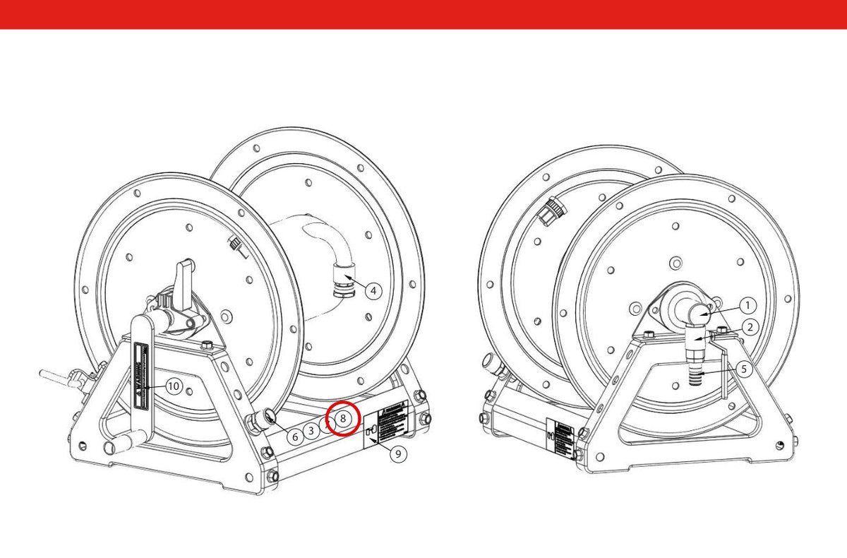 Spartan Tool 75853350 parts diagram, item 8 circled ()