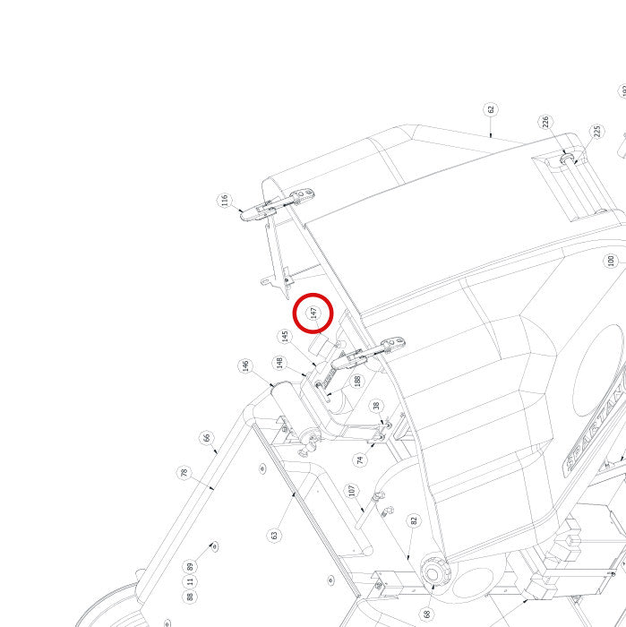 Spartan Tool 75871630 parts diagram, item 5 circled (8 Gal Gasoline Tank - 75871600)