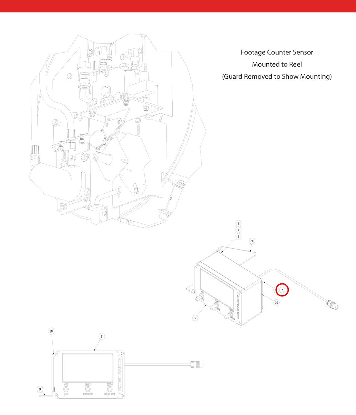 Spartan Tool 77789100 parts diagram, item 14 circled (Jetter Counter Elite - 75875005)