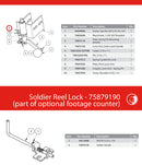 Spartan Tool 79957020 parts diagram, item 8 circled (Index Latch Assembly - 75872000)