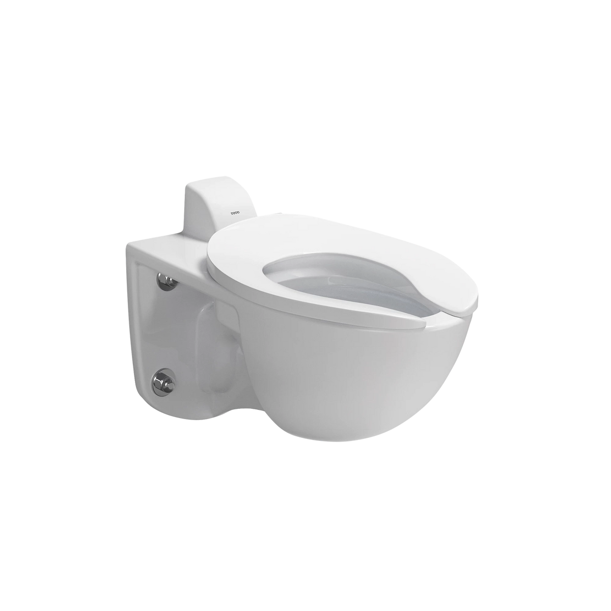 TOTO Commercial Wall-Hung Flushometer Toilet Bowl, Elongated, Back Spud, Cotton White - CT728CUV#01