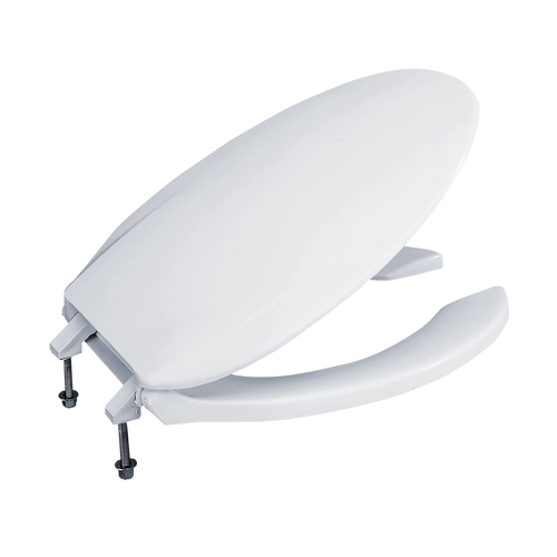 TOTO Commercial Toilet Seat, Elongated, Open Front With Cover, Cotton White - SC134#01