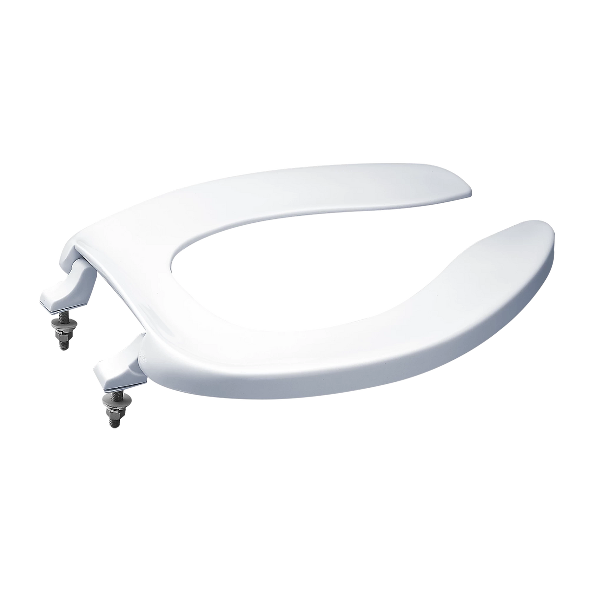 TOTO Commercial Toilet Seat, Elongated, Open Front Less Cover, Cotton White - SC534#01