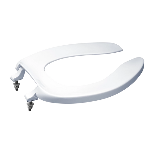 TOTO Commercial Toilet Seat, Elongated, Open Front Less Cover, Cotton White - SC534#01