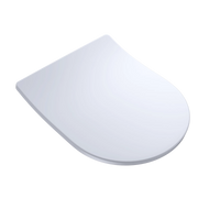 TOTO Slim SoftClose Toilet Seat, D-Shape, for RP Compact Wall-Hung Bowl, Cotton White - SS227#01