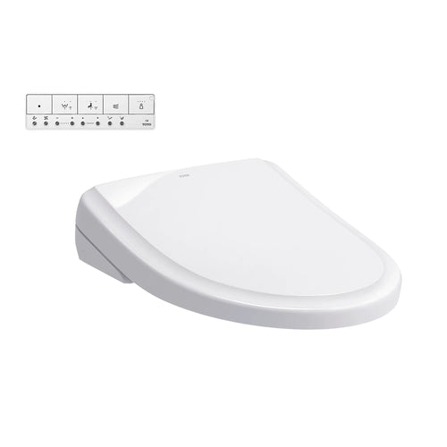 TOTO WASHLET S7 Electronic Bidet Seat, Elongated, Classic Lid, WASHLET+ T40, Auto Flush Compatible, Cotton White - SW4724AT40#01