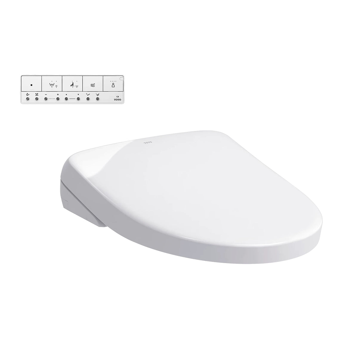 TOTO WASHLET S7A Electronic Bidet Seat, Elongated, Contemporary Lid, WASHLET+ T40, Auto Flush Compatible, Cotton White - SW4736AT40#01
