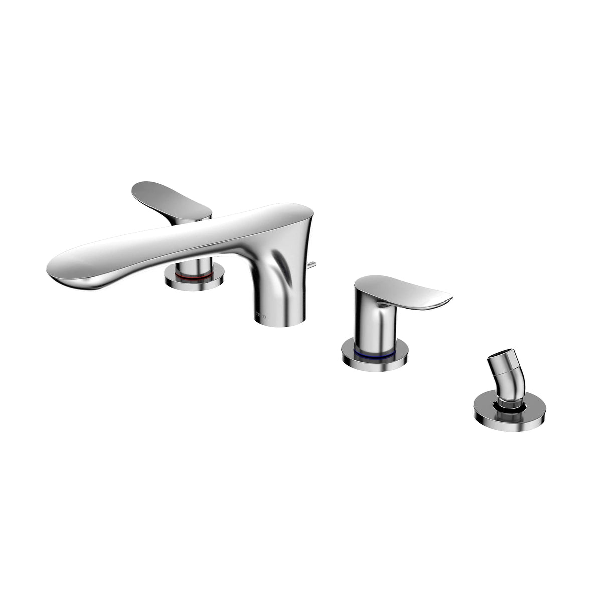 TOTO GO Four-Hole Roman Tub Filler Trim, Polished Chrome (Requires Rough-In TBN01202U) - TBG01202U#CP