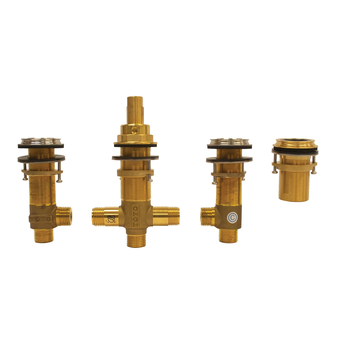 TOTO Four-Hole Roman Tub Filler Rough-In Valve for GE, GM, GB and GF Tub Fillers, Polished Chrome (Rough-In Tubes Sold Separately) - TBN02203U#CP