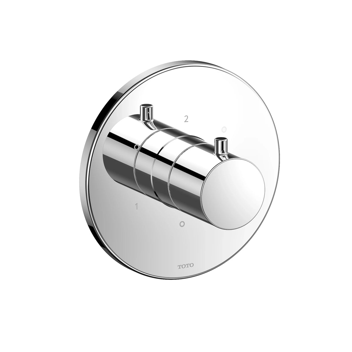 TOTO G Series Three-Way Diverter Valve Trim with Off, Round, Polished Chrome (Requires Rough-In TBN01101U) - TBV01102U#CP