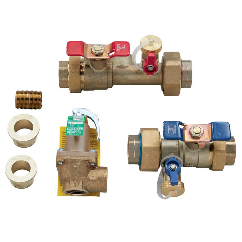 Watts 1" Tankless Water Valve Set, THRD Sweat End