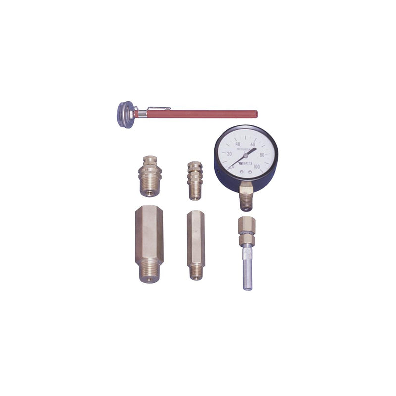 Watts 1/4 1/4" Test Plug Temperature/Pressure Gauge, Viton