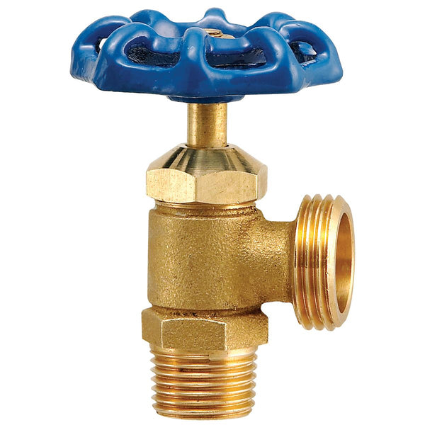 Watts 1/2" Boiler Drain Shutoff, Dual Conn Solder/MIP x