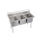 Elkay 14-3C16X20-0X 3 Comp. Sinks, 57X26 OA, 16X20X14 B, No