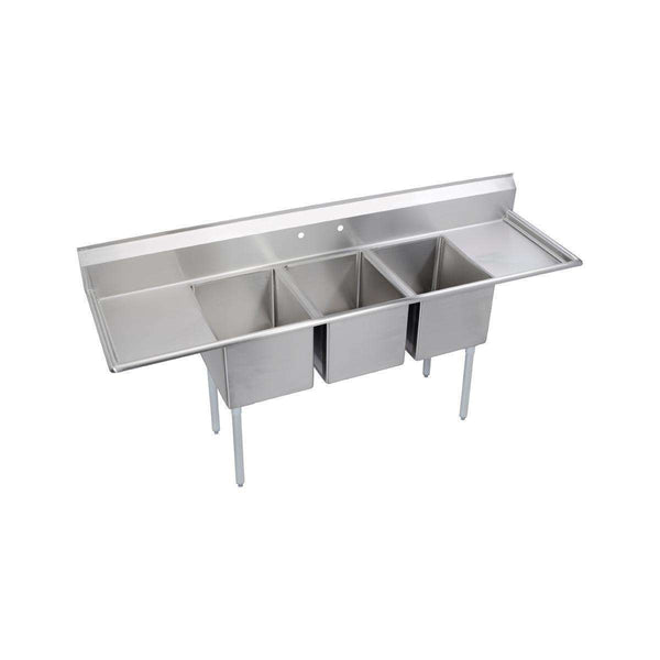 Elkay 14-3C18X24-2-24X 3 Comp. Sinks,