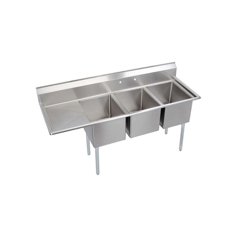 Elkay 14-3C16X20-L-18X 3 Comp. Sinks,