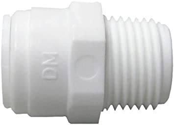 Watts CONN M 3/8 CTS X 1/2 NPT 3/8 IN CTS x 1/2 IN NPT Quick-Connect Male Adapter, Plastic