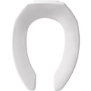 Bemis Elongated Open Front Less Cover White Toilet Seat