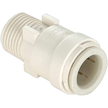 Watts CONN-M 1/2 CTS X 3/8 NPT 1/2 IN CTS x 3/8 IN NPT Quick-Connect Male Adapter, Plastic