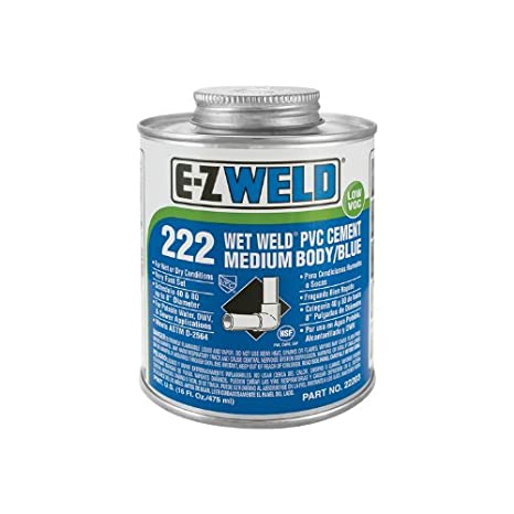 E-Z 22202 Wet Welding Hot Welding PVC Cement, 32 Degree F to 110 Degree