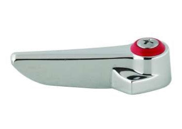 T&S Brass Lever Handle, Red Index (Hot) & Screw 001637-45