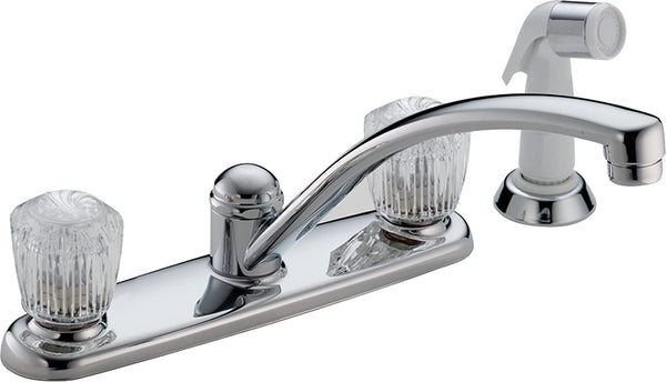Delta 2402lf Classic Kitchen Faucet with Spray