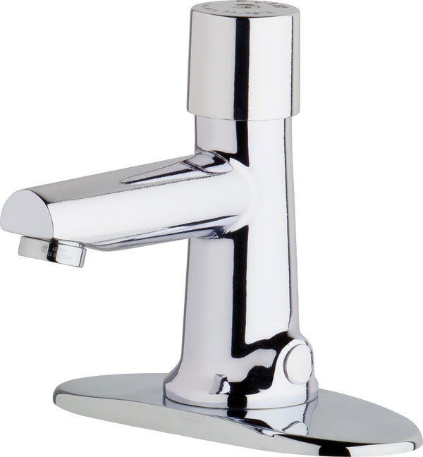 Chicago Faucets Lavatory Faucet, Manual Metering 3501-4E2805ABCP