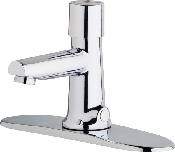 Chicago Faucets Lavatory Faucet, Manual Metering 3501-8E2805ABCP