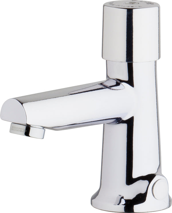 Chicago Faucets Vandal Proof Lavatory Faucet, Manual Metering 3501-E39VPABCP