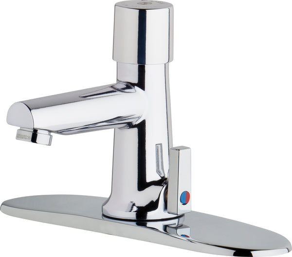 Chicago Faucets Lavatory Faucet, Manual Metering 3502-8E2805ABCP