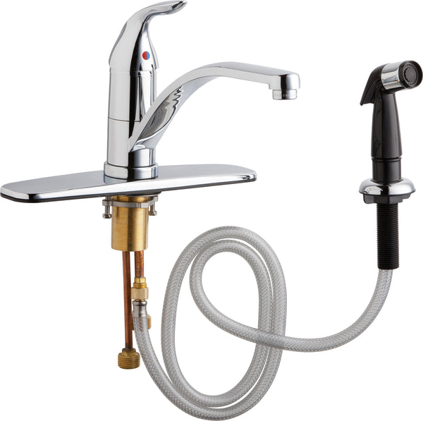Chicago Faucets Kitchen Faucet, Manual Sin Lvr 432-MPABCP