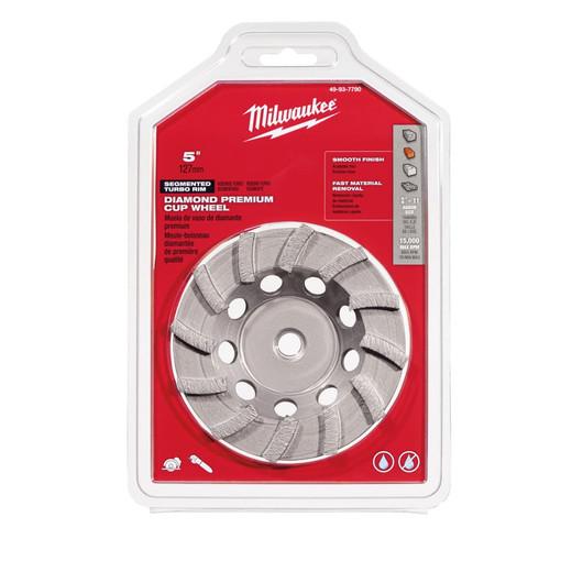 Milwaukee 49-93-7790 5" Diamond Cup Wheel Segmented-turbo