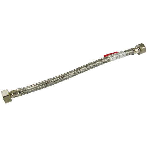 1/2" IP x 1/2" IP x 24" Stainless Steel Flexible Connector