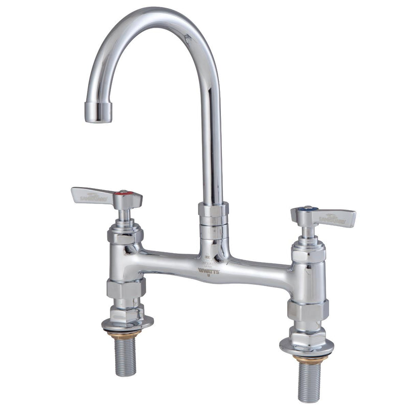 Watts LFF-DST8-G09S 8" Deck Mount Faucet w/ 9" G-Neck Spout