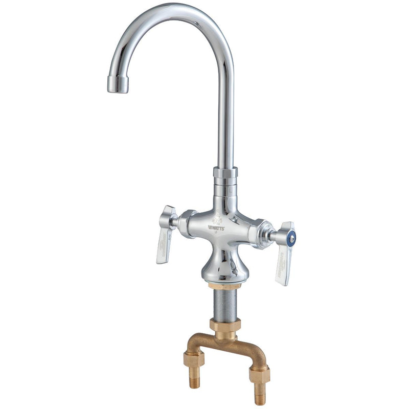 Watts Deck Mount Double Pantry Faucet w/ 6" G-Neck Spout