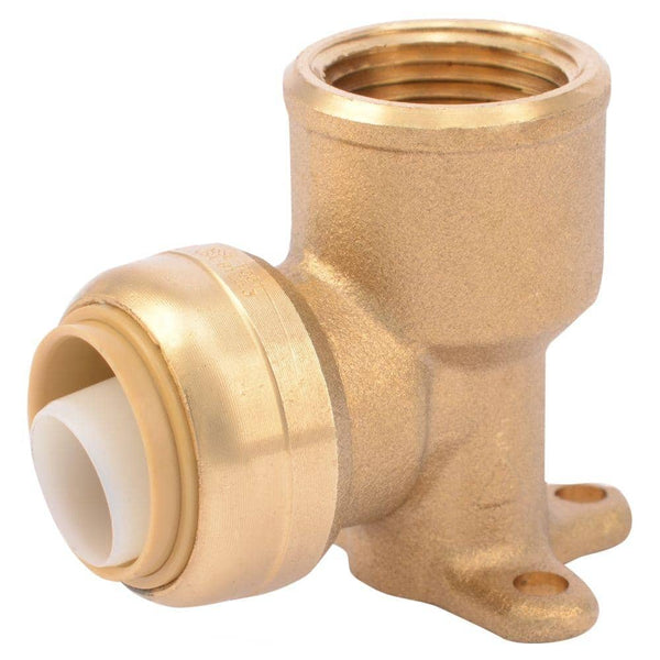 Watts LFWPE23B-12PB 3/4 IN Brass Drop Ear Elbow, F1960 Inlet with 3/4 IN FPT Outlet