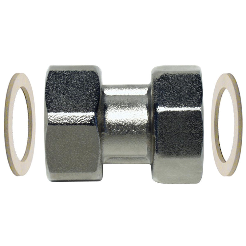 Watts 1 X 1" Fem Bsp Manifold Coupling, Nickel Plated