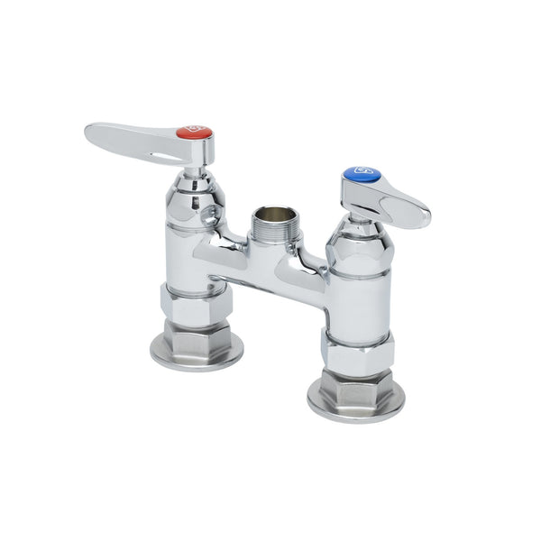 T&S Brass B-0225-LN Double Pantry Base Faucet, Swivel Outlet