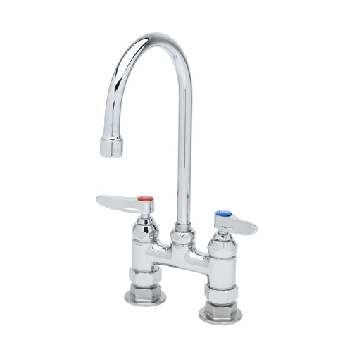 T&S Brass B-0325 Double Pantry Faucet, Deck Mount,4" Centers